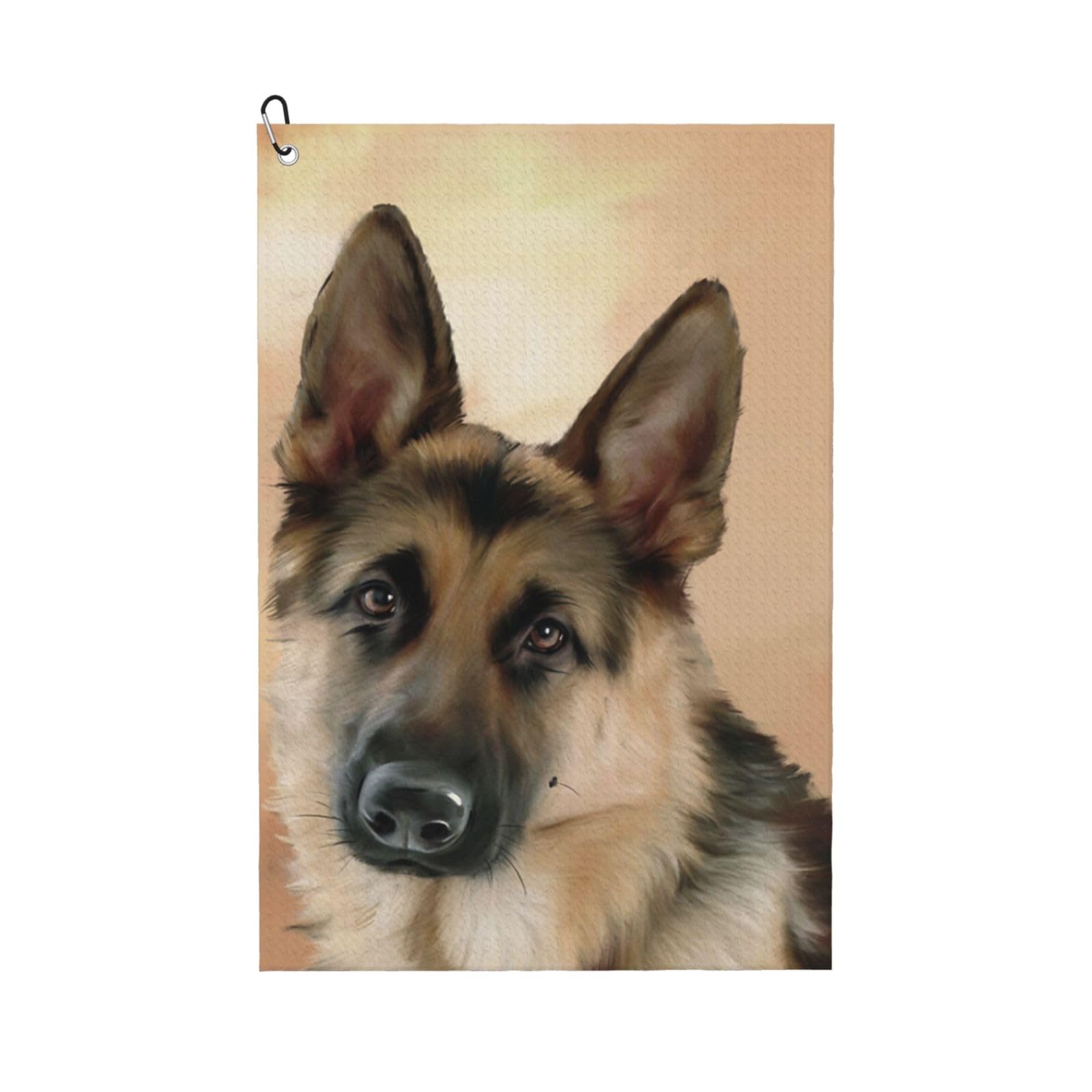 Hnnkloy Germany Shepherd, 16x24 in Portable Waffle Golf Towels with Carabiner Clip for Golf Bag
