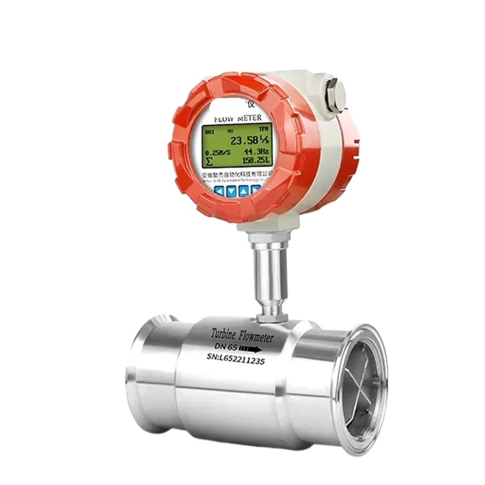 BALYDLUL SS304 SS316 Liquid Water Flowmeter Flowmeter Clamp On Flow Meter 2 Inch 1”(DN50 SS304)