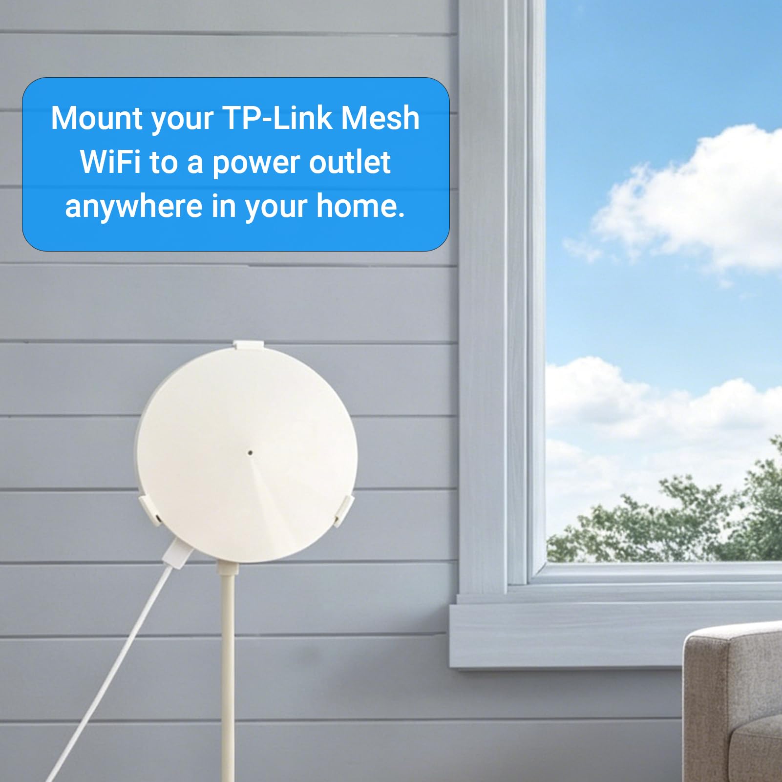 Supporto a parete per TP Link Deco M9 Plus per tutta la casa Supporto per staffa robusto Supporto per router TP Link salvaspazio Collegabile senza cavi disordinati o viti appese (3 pezzi)