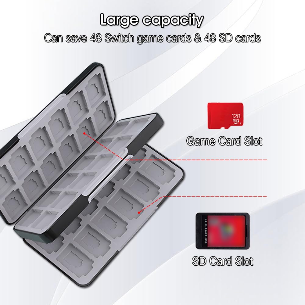 PERFECTSIGHT 48 Switch Game Card Case for Nintendo Switch 2 2025/ OLED/ Lite, Cute 48 Game Holder Cartridge Case for Game Cards and SD Cards, Kawaii Portable Compact Storage Box, Game Console - Image 2
