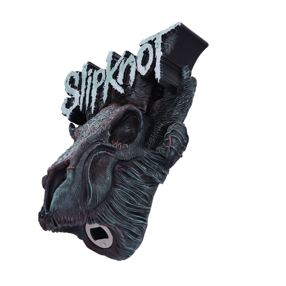 Nemesis Now Décapsuleur mural sous licence officielle Slipknot avec logo chèvre infecté, noir, 30 cm