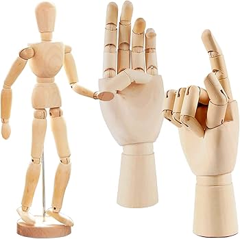 Amazon | dodtazz デッサン 木製 人形 手 3点セット ハンド 右手