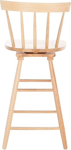 Miniatura 5 de Safavieh Home Collection Tage Farmhouse - Taburete giratorio de madera maciza de madera maciza de 25 pulgadas