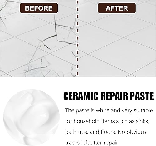 Miniatura 7 de Naysku Herramienta de reparación de crema de reparación de azulejos, kit de reparación de azulejos y granitos, pasta de reparación de porcelana,