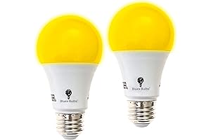Yellow Lights for Outside: 2-Pack Amber LED Bug Light Bulb Kills Bugs