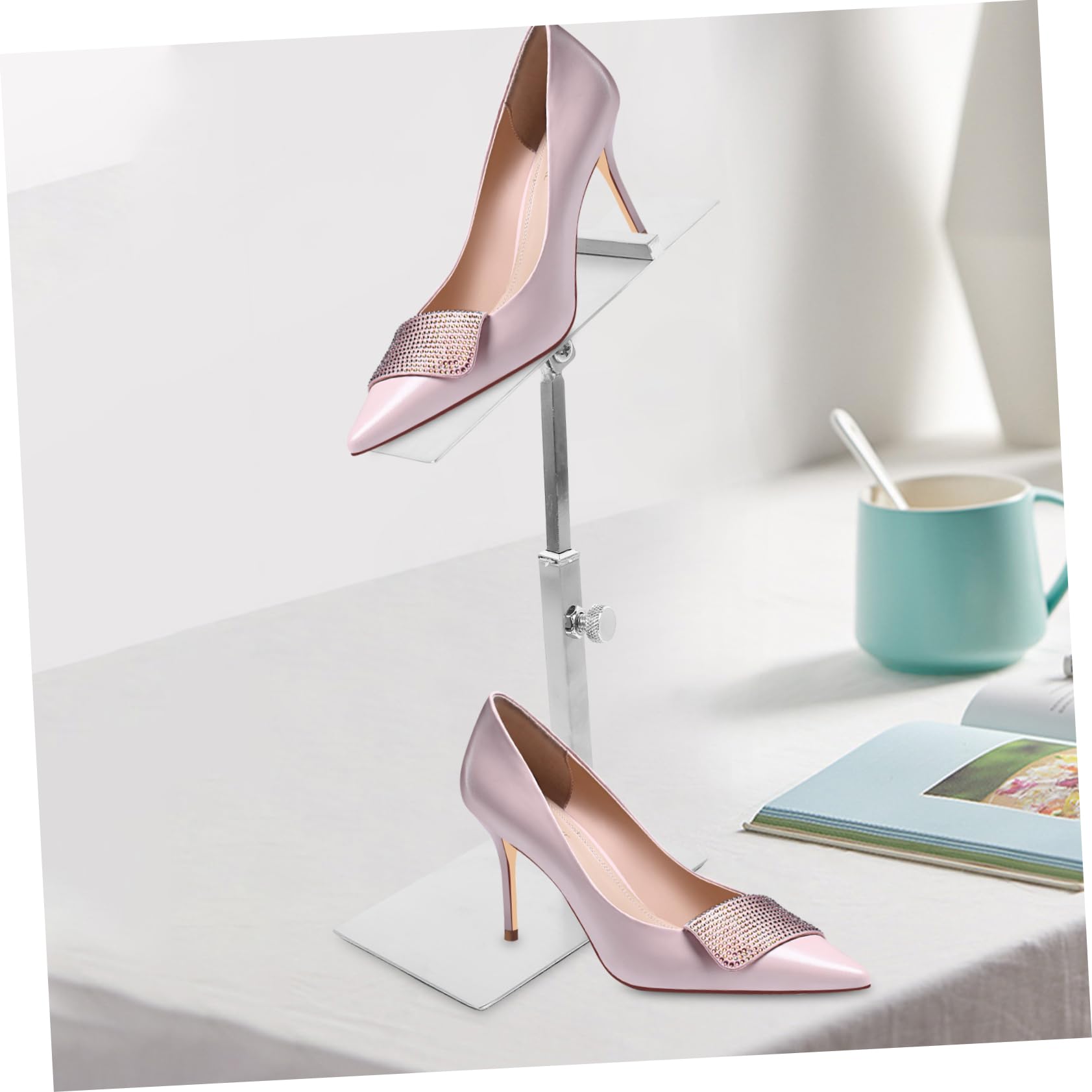 HOOTNEE Adjustable High Heels Display Stand Floor Standing Slier Display Rack for Shoes Heels Store Showcase