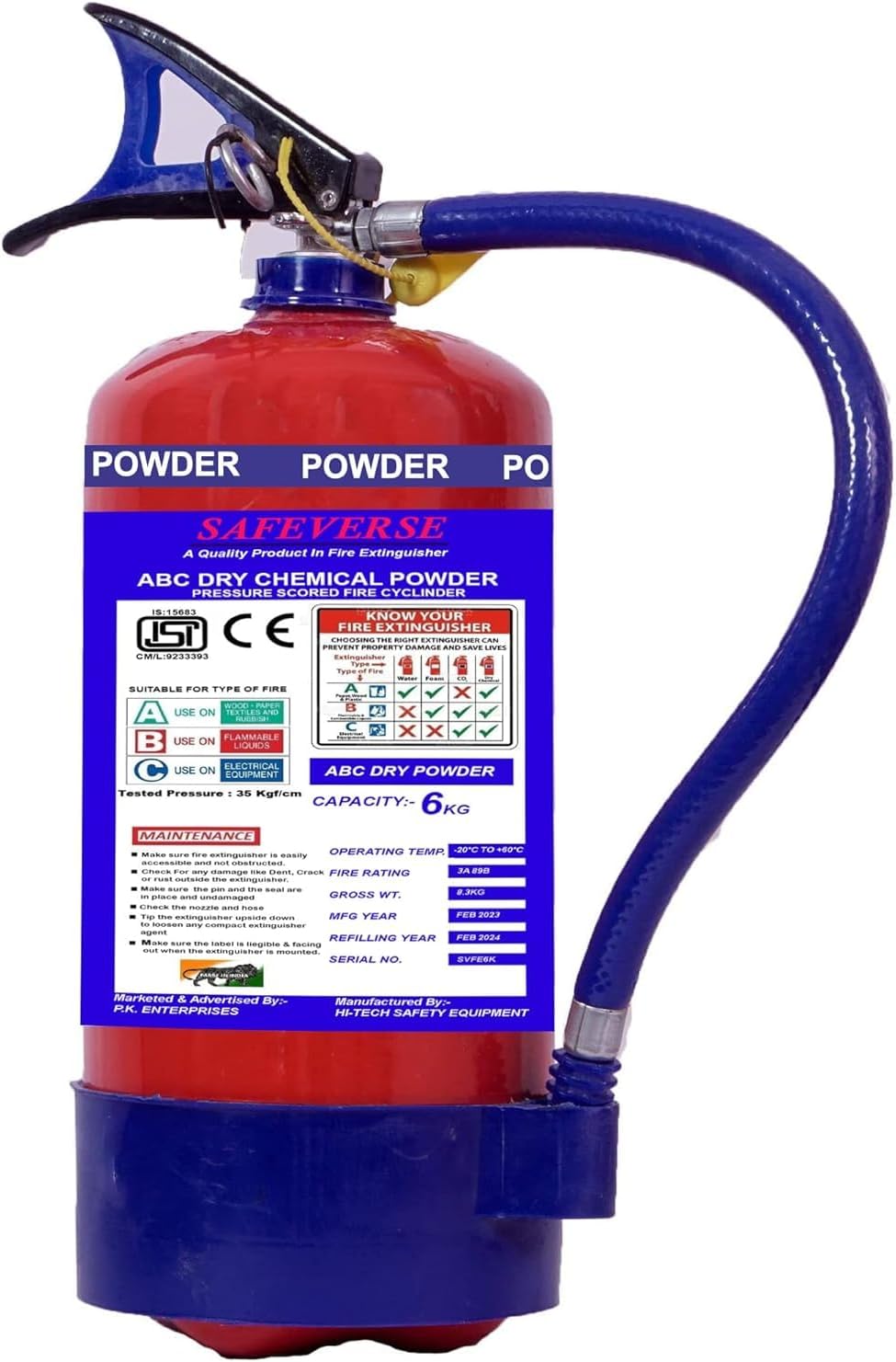 Fire Extinguisher ABC Type (6kg, 4)