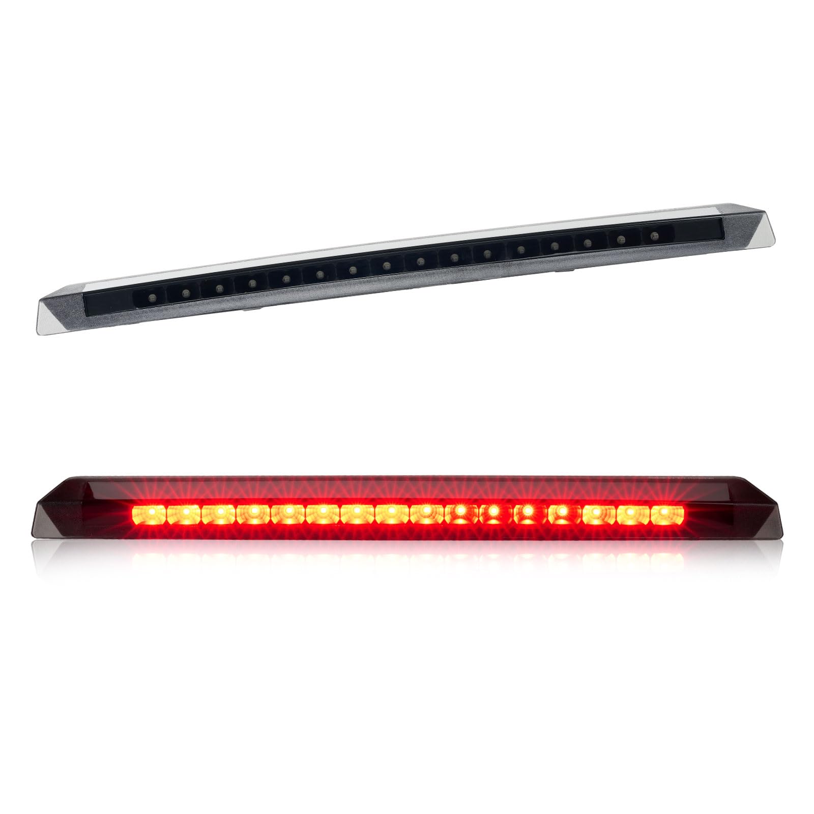 Third 3rd Brake Light LED for 1999-2004 Ford Mustang, High Mount Rear Brake Lights Assembly for 99-04 Mustang, Waterproof Center Cab Lamp Stop Light