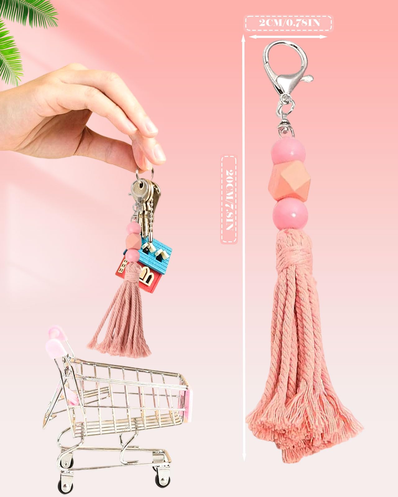 ビーズタッセルキーホルダー 再入荷〉Duaオリジナル 六角ビーズタッセルチャーム | Dua