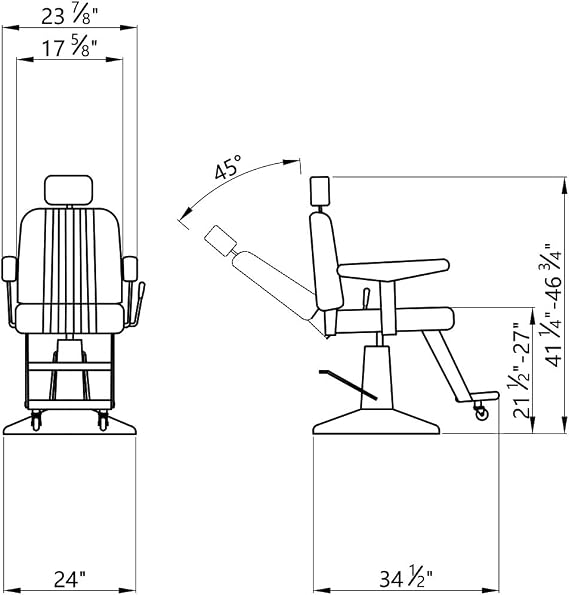 Dir Salon Threading Chair Barber All Purpose Recling Chair Barbershop Chairs Executive