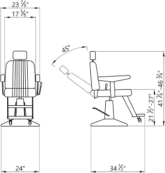 Dir Salon Threading Chair Barber All Purpose Recling Chair Barbershop Chairs Executive