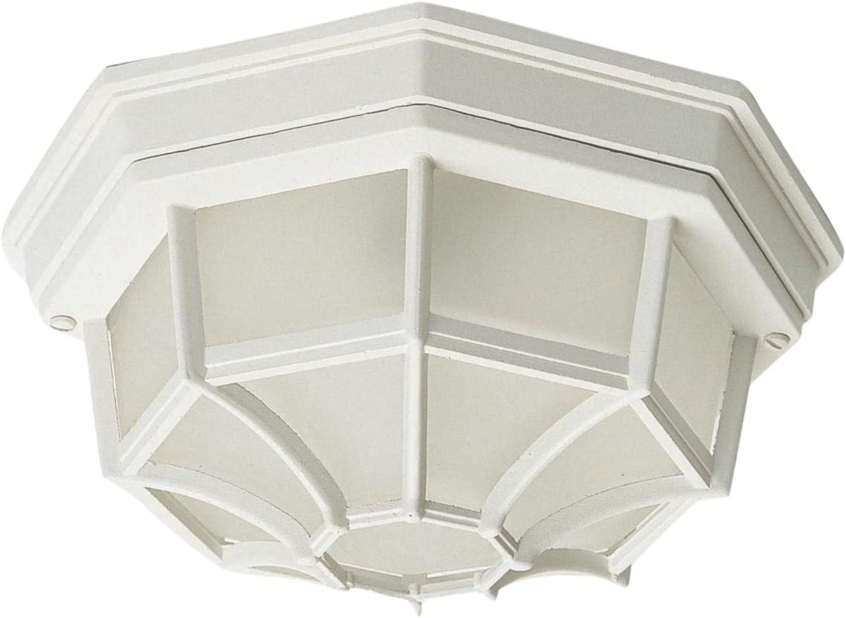 Maxim 1020WT Crown Hill 2-Light Outdoor Ceiling Mount, White