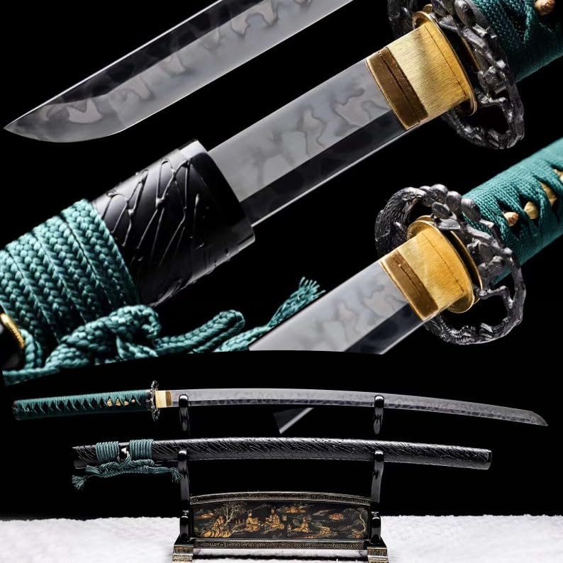 SHZBZB High -end boutique Japanese handmade samurai knife T10 steel clay returning warrior knife collectible sword training knife
