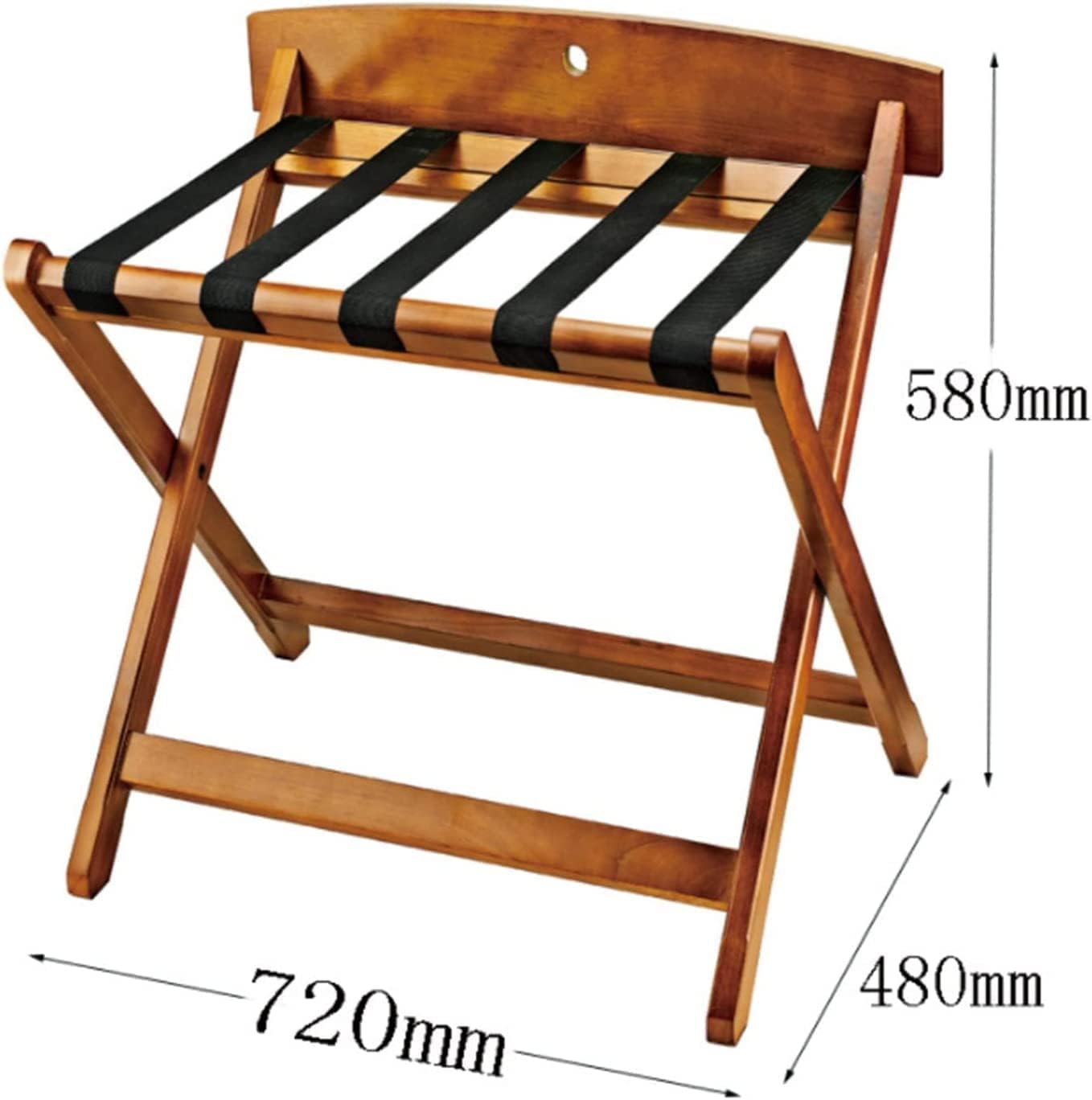 Luggage Rack - Folding Vertical Suitcase Stand, Hotel Suitcase Holder Travel Bag Support Guest Room Leather Wood Luggage Stand Storage Rack Furniture Landing Sh,72 * 42 * 58cm