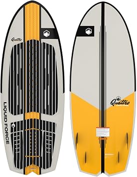 Liquid Force Quattro Quad Fin Wakesurf Board 2024 - Premium Surf Style Performance Wakesurfer, Beginner to Intermediate Riders