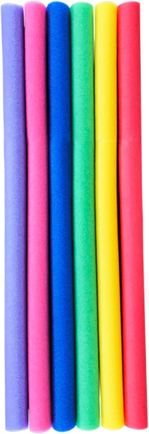 Pool Noodles Foam 59 Inch Swimming Noodles for Water Games & Pool Floats, 6-Pack 6 Colors..