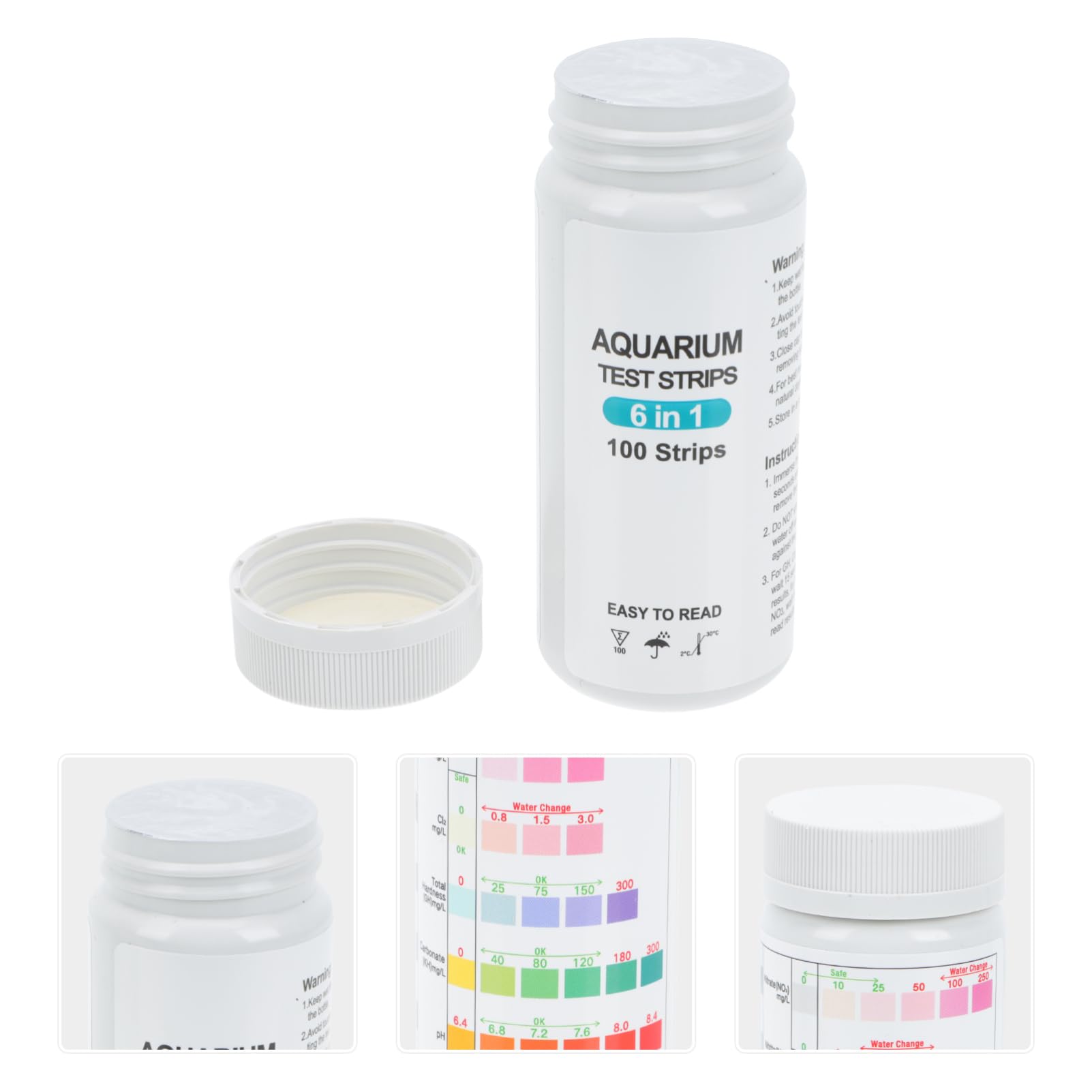 TOYANDONA 2 Boxen Wasserteststreifen für Aquarien Testpapier für Präzise Ph Wertmessung Wasserhärte und Nitrit pro Box für Fischbecken und Pools
