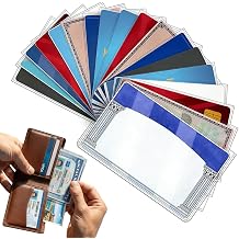 Social Security Card Protector, Soft Clear 24Mil PVC Waterproof Card Sleeves, New Medicare & Credit Card Holder, ID Debit Card Covers for SSN, Driver License & Business Cards 10pcs