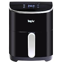 Total Chef 5 Quart Air Fryer - Aerogrill, Non-Stick Frying Basket, French Fry, Digital Touch Screen, 8 Presets, Freidora El ctrica, Countertop Cooking Kitchen Appliance, Black