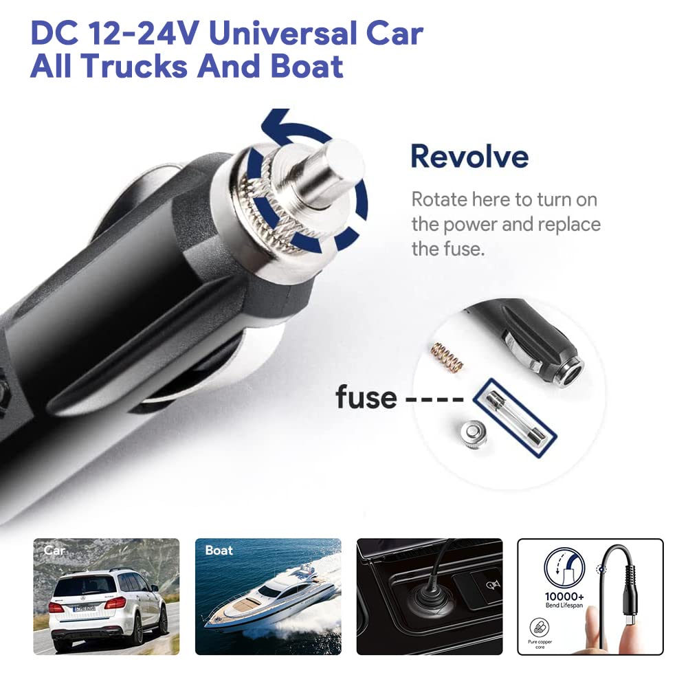 HKY 65W Caricatore Auto USB C VEHICLE Alimentatore PD Fast Caricabatterie Auto per NOCO U65 GBC011 Boost X GBX45 1250A GBX55 GBX75 1750A e GBX155 UltraSafe Portable Jump Starter Portatile Adattatore