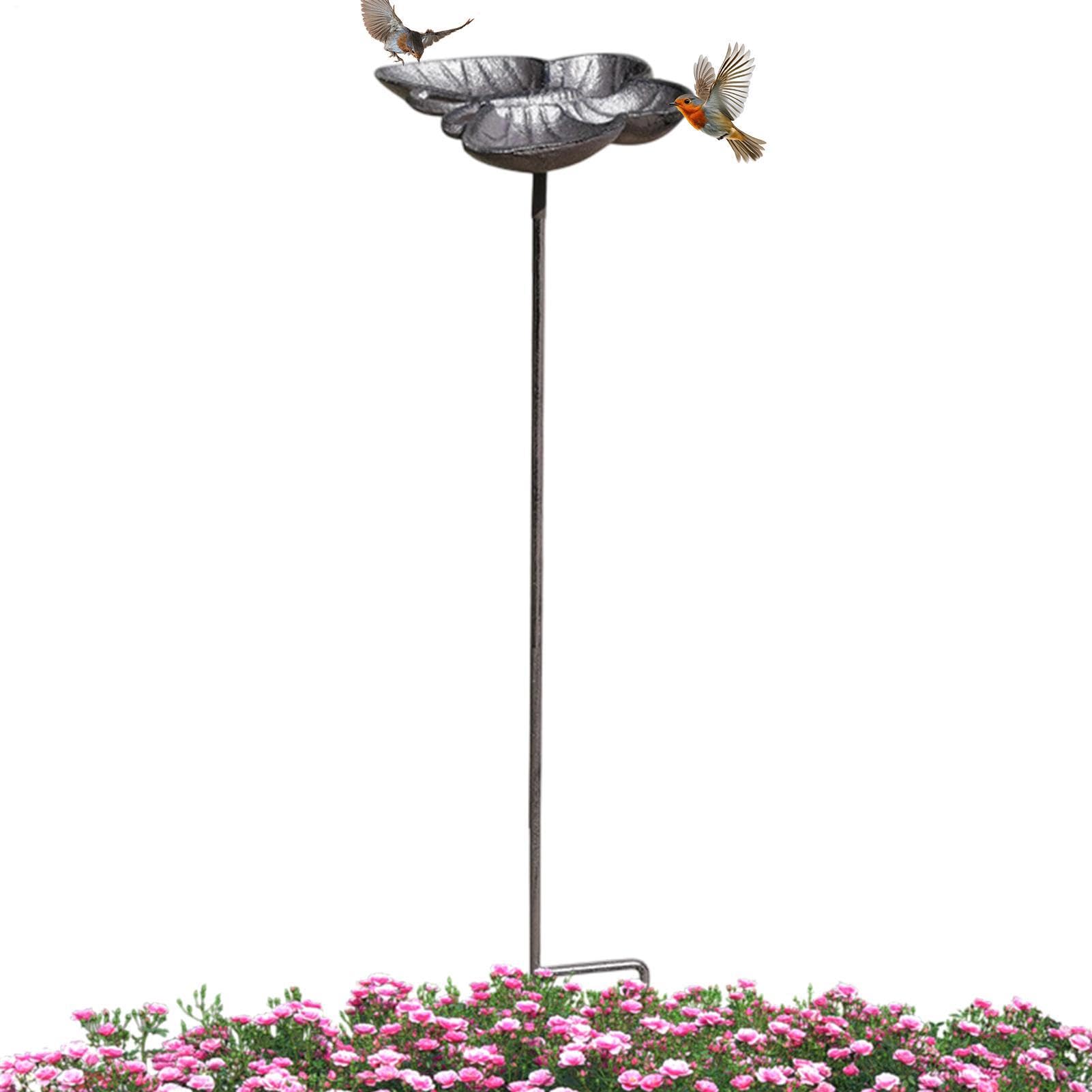 Bain d'oiseaux extérieur et mangeoire de jardin en bol d'eau décoratif