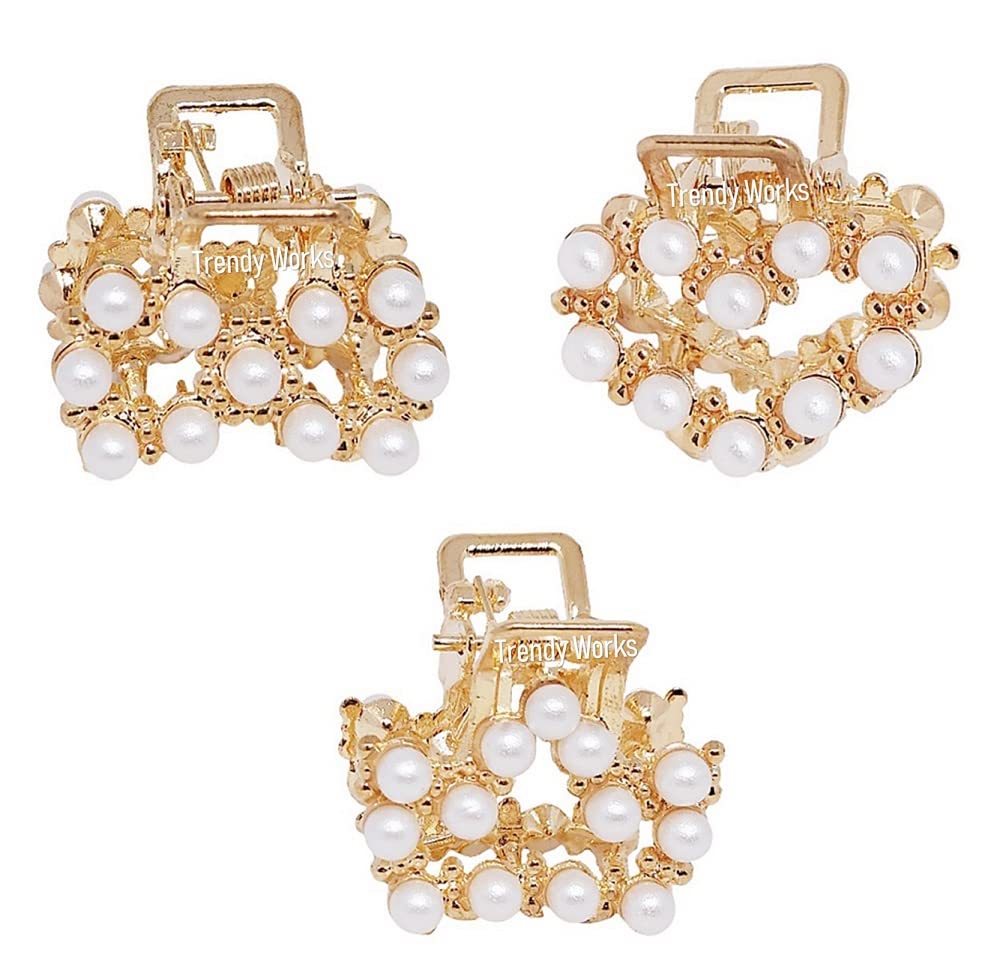 Trendy Works 3 Piece Pearl Mini Clutcher Small Ponytail Pearl Hair Pin Grips Barrettes Hair Accessories for Women and Girls (B09WNJDPCD) Amazon Price History, Amazon Price Tracker