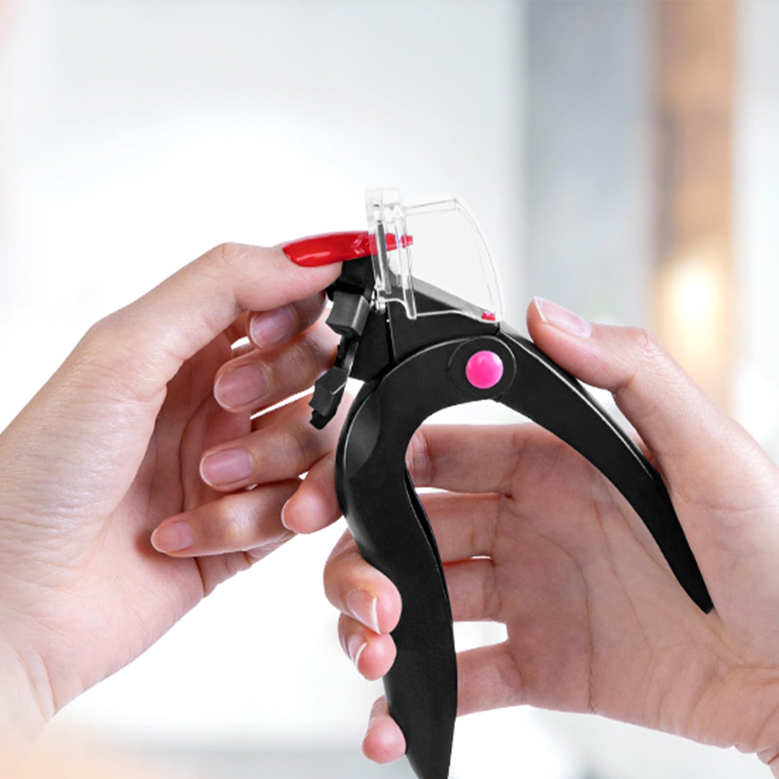 Nail Clippers for Acrylic Nails Black Adjustable Stainless Steel Acrylic Nail Clippers Professional Rotary Nail Cutter for False