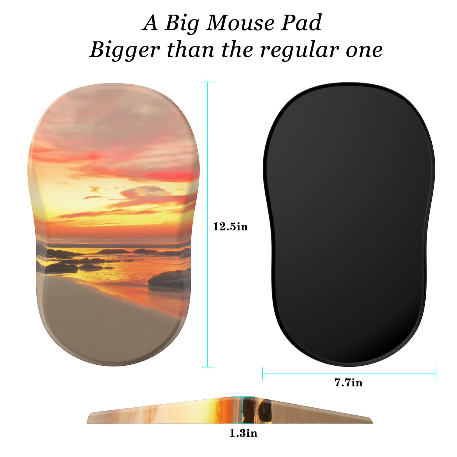 Tapis Souris Ergonomique HUEILM - Repose-poignet Mémoire De Forme Antidérapant