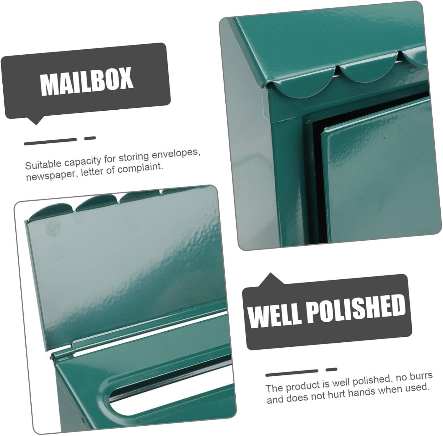 Artibetter Vintage Lockable Wall Mount Mailbox Durable Iron Post Box for Outdoor Use Capacity Letter Holder for Home and Garden Easy Installation Weather Resistant Design