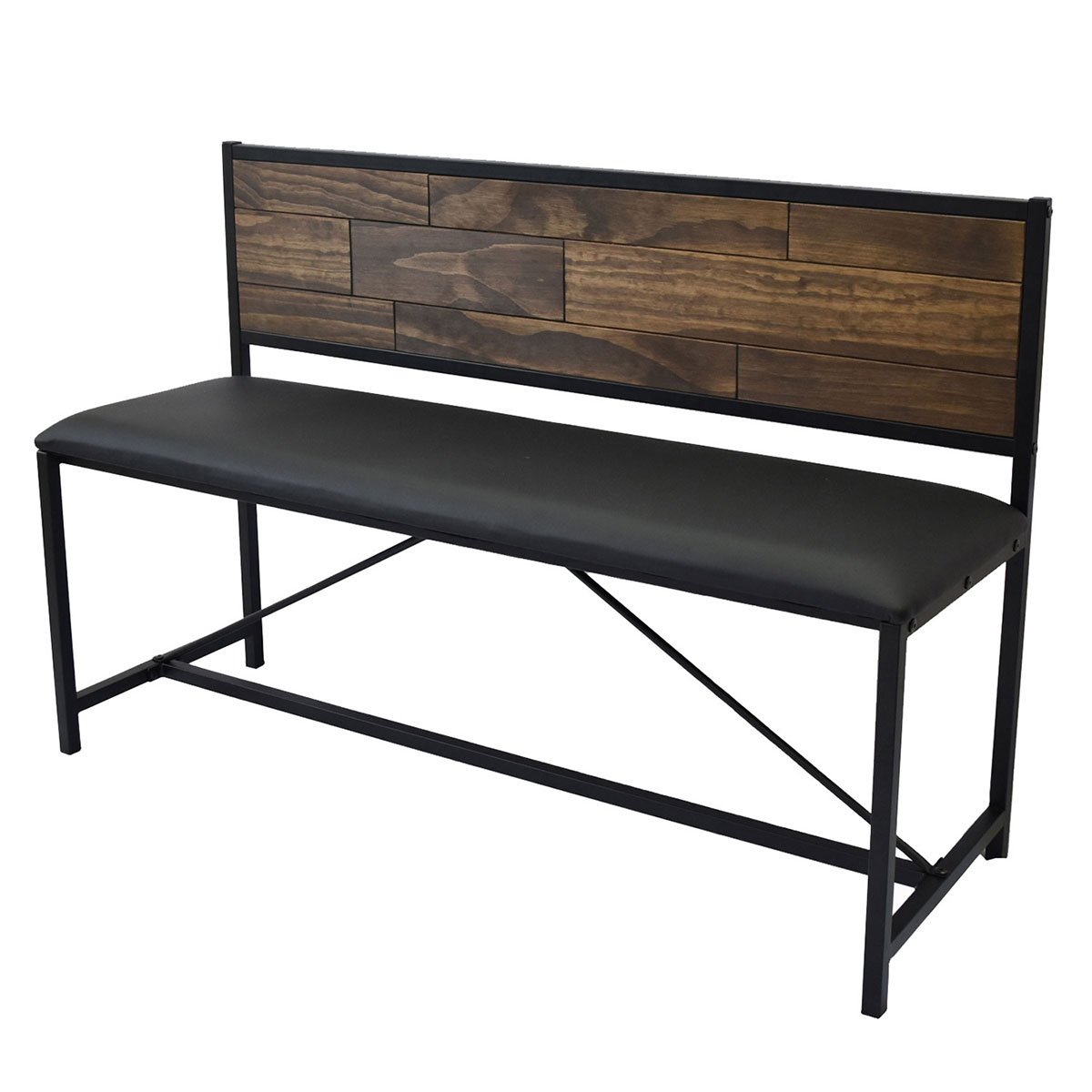 レトロベンチ　PVC　定価40000円 山崎産業 屋内外対応ベンチ 背付肘なし 幅180×奥行59×高さ72.9cm