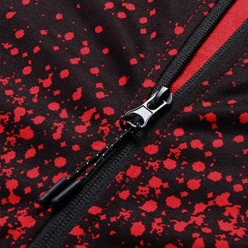 Heren trainingspakken Set met zakken, Morbuy Casual lange mouw Sweatshirt Top Broek Sets Sport Pak Hoodie Jacket Bottoms Set voor Jogging Bodybuilding Gym Training - rood - XL - Afbeelding 5