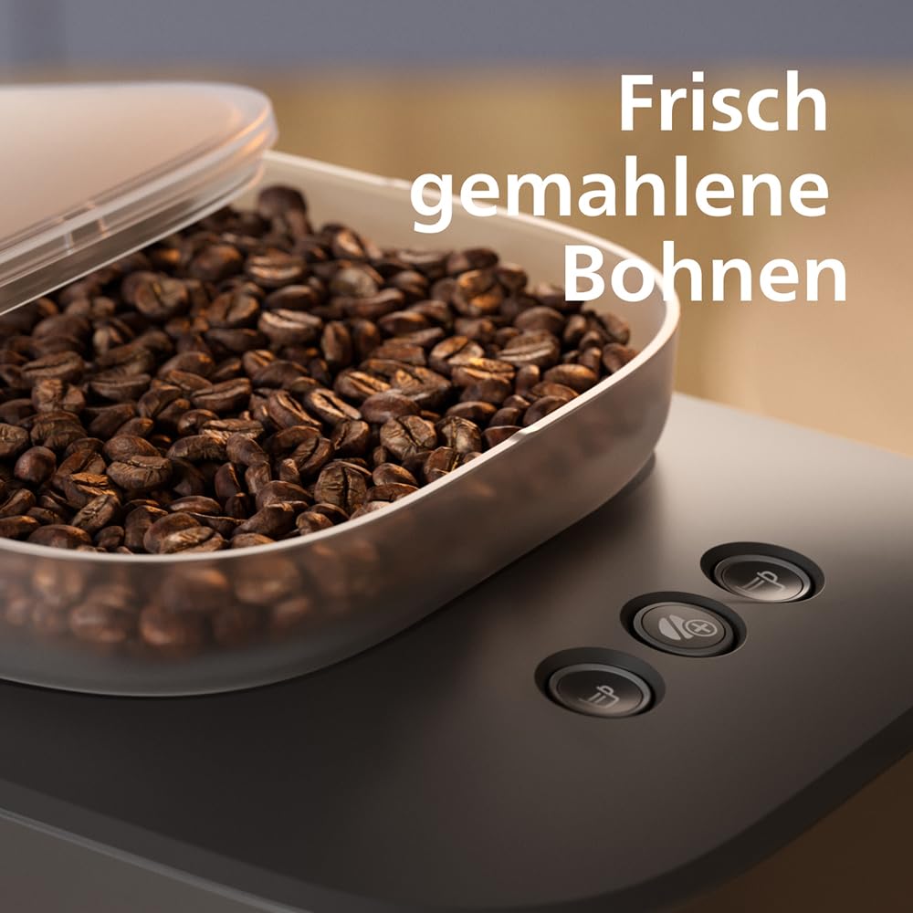 Philips Baristina Espressomaschine und Milchaufschäumer Paket –Automatisches Mahlen, Tampen & Brühen, 16 Bar, Kaffeemaschine mit Mahlwerk & Siebträger, leichte Reinigung, Schwarzgrau (BAR308/60)
