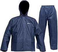 Vista 2 de Traje de lluvia para hombre, impermeable, equipo de trabajo de lluvia, chaqueta y pantalones de lluvia ultraligeros