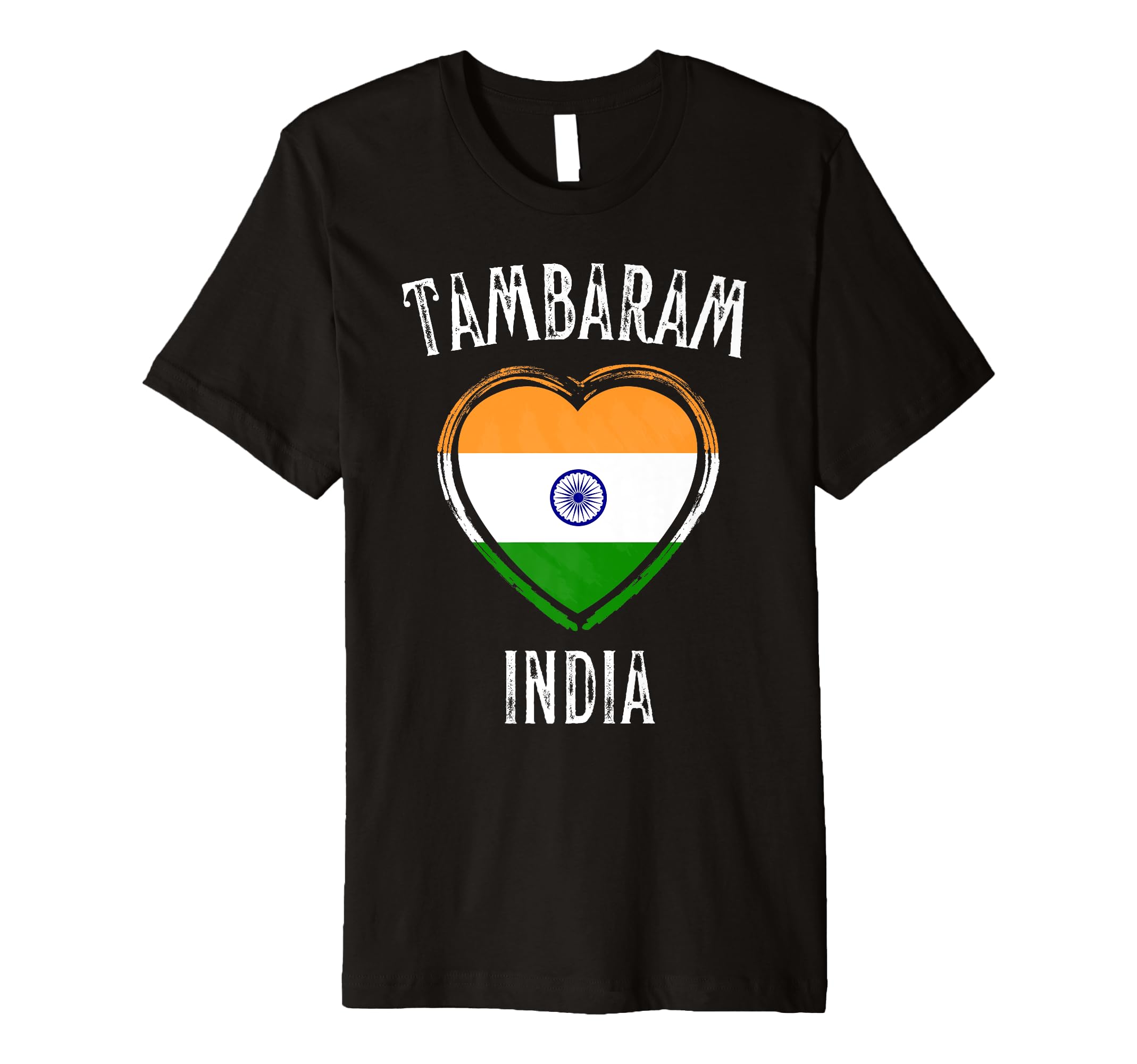 India Flag Heart Tambaram City Premium T-Shirt