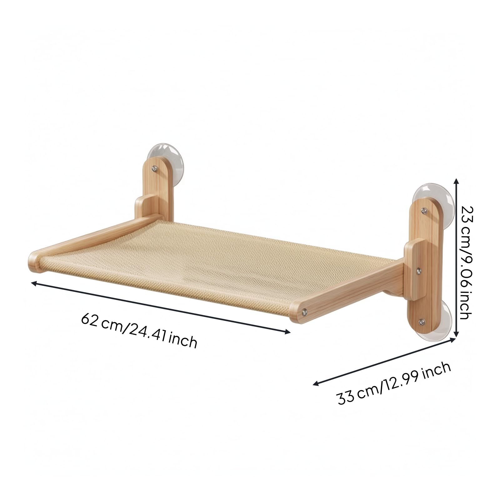 Piattaforma Riposo per Gatti da Finestra, 33x62cm