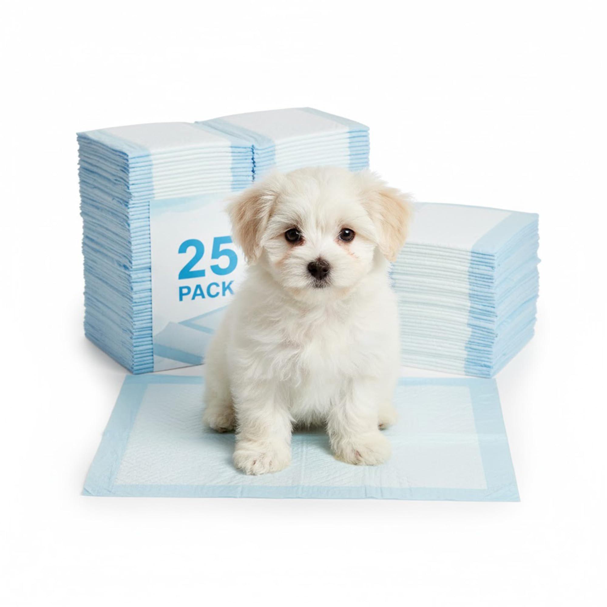 Greenfields 25 Pack Scented Puppy Training Pads 60×60Cm, Extra Absorbent Dog Pee Mats With Attractant Scent, Leak-Proof Toilet Training Pads For Puppies & Adult Dogs, Indoor Floor Protection –
