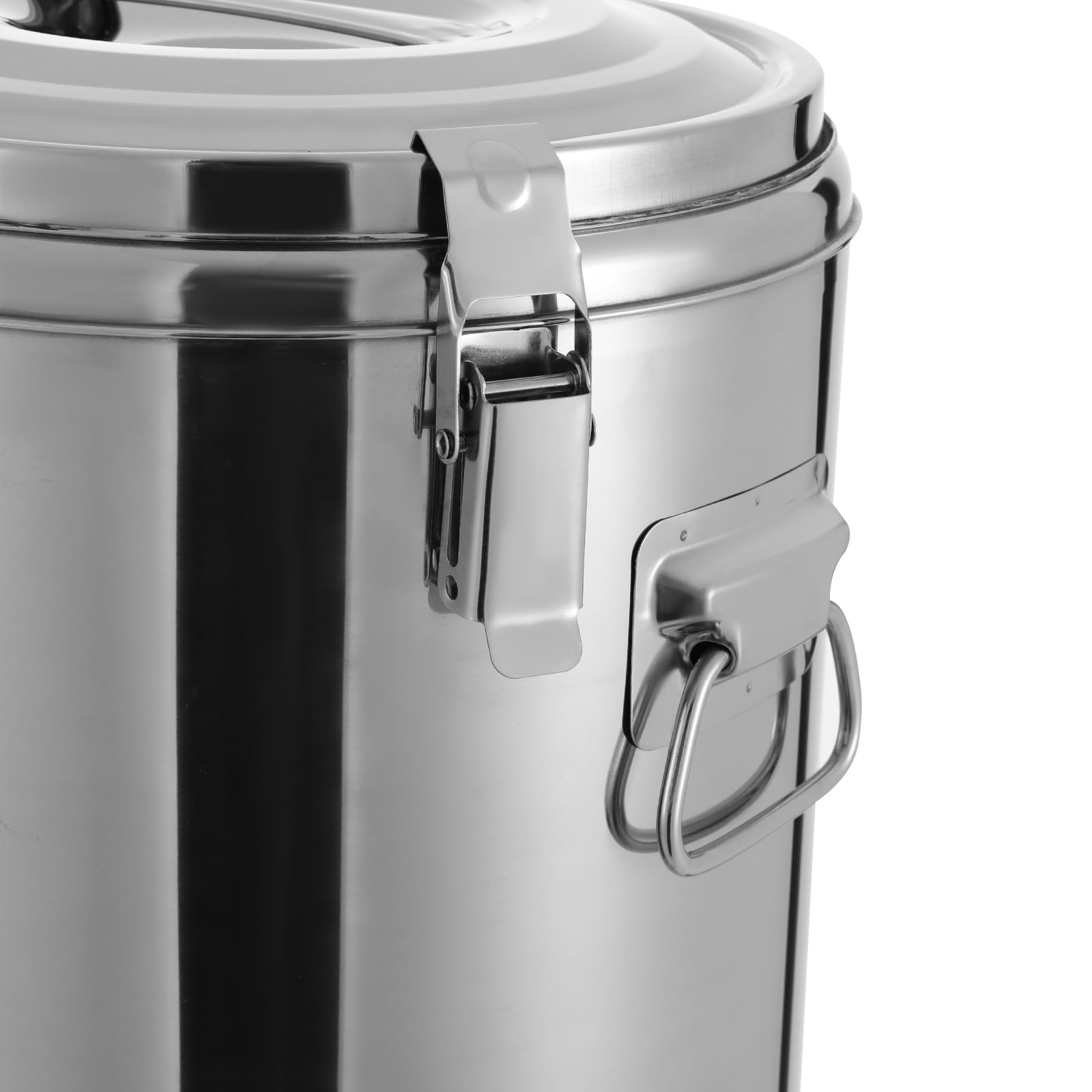 Cubo aislado con tapa, cubo aislado de acero inoxidable, contenedor de sopa, transportador de sopa aislante, para restaurante, cafetería y banquetes (20 L)