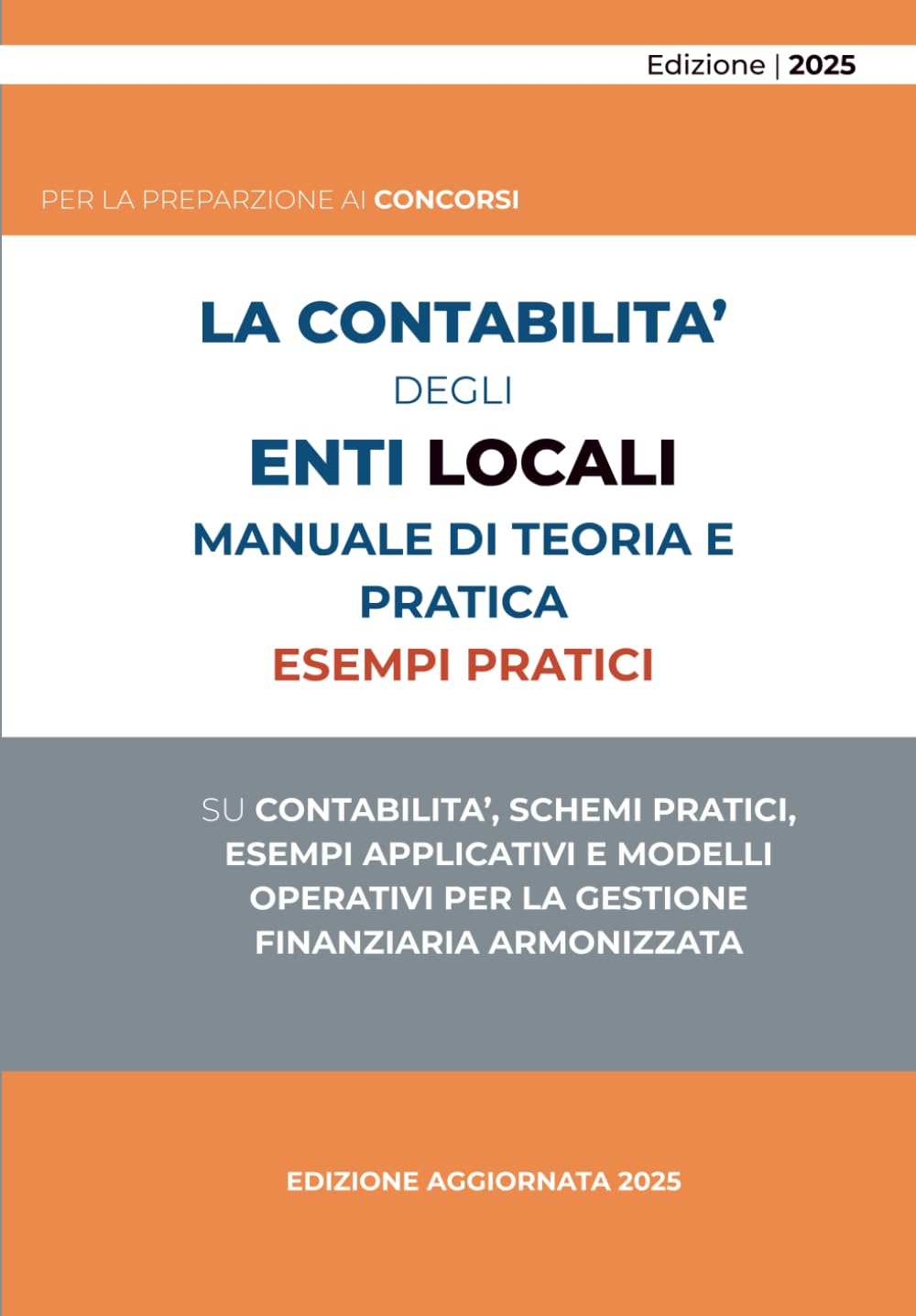La Contabilità degli Enti Locali – Manuale Pratico 2025: Guida completa al sistema contabile armonizzato (D.Lgs. 118/2011), con schemi, esempi pratici ... per concorsi pubblici e uffici finanziari