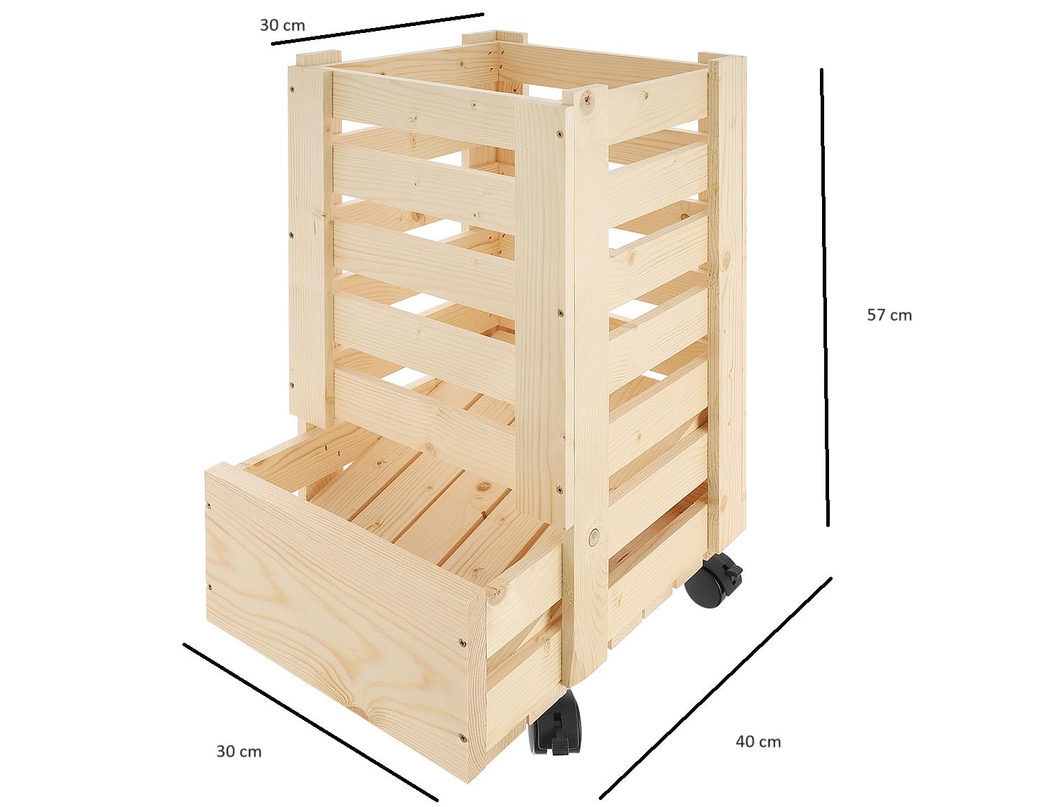 vidaXL Contenitore da Giardino 70x87x104cm in Legno Massello di Acacia