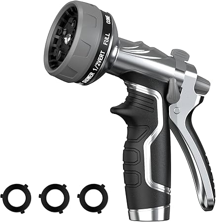 Garden Hose Nozzle, Heavy Duty Metal Water Hose Nozzle Garden Hose Nozzle, Heavy Duty Metal Water Hose Nozzle