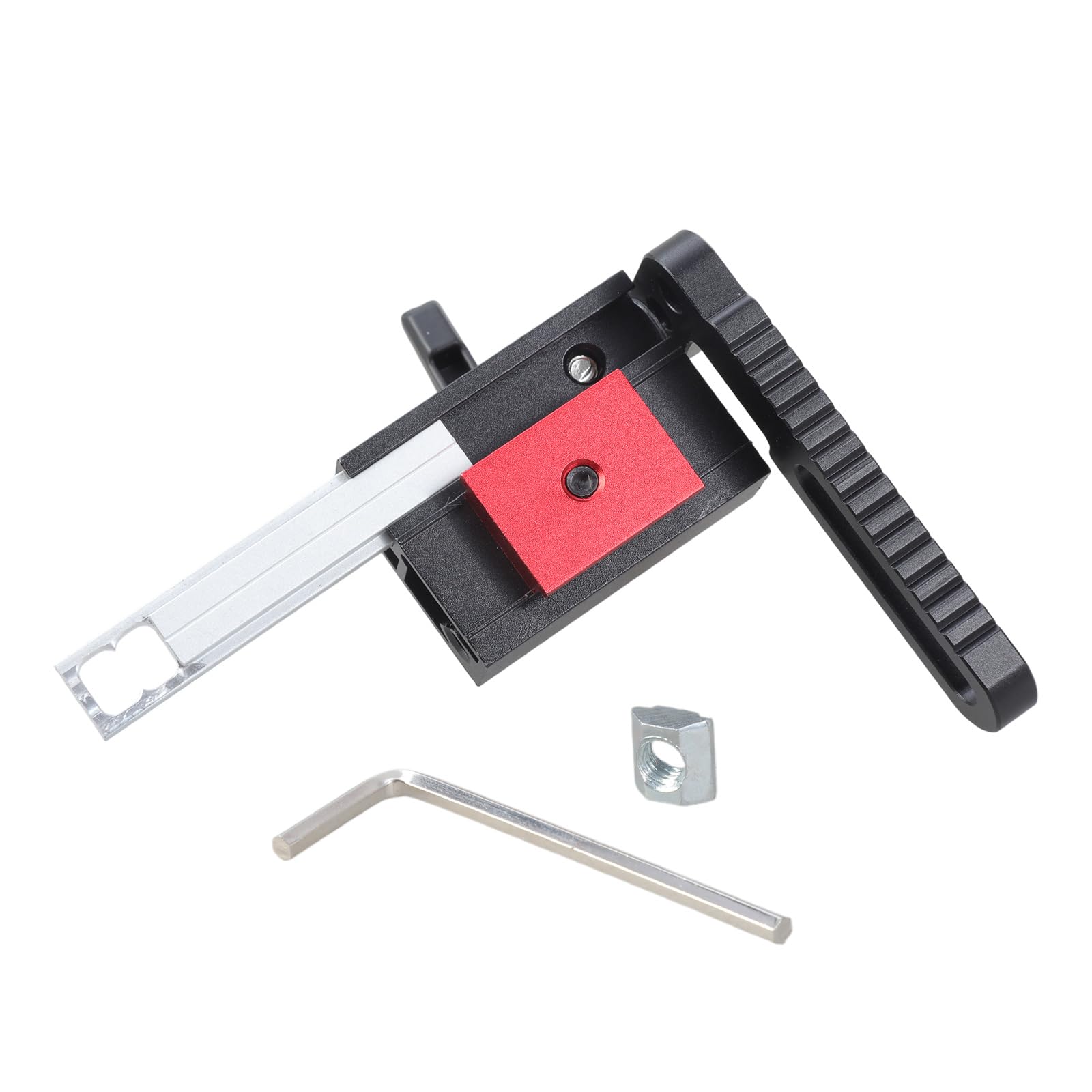 Xitea Black Type 75 Mitre Rail Stop Alloy Steel T Mitre Cutter For Woodworking Fences 75 Slide Stoppers - Slot Limiter Woodworking Clamps