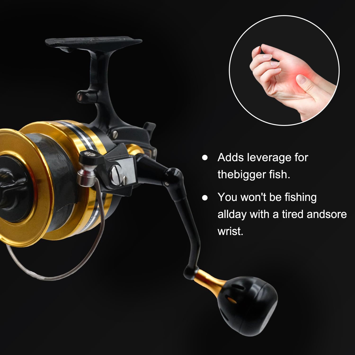 Amazon.com: JINOHNAMILL 76mm Power Handle for Penn Spinfisher