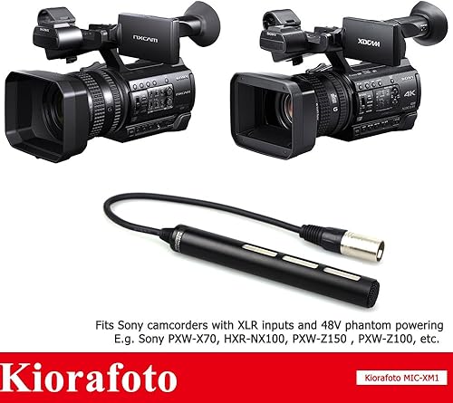 Miniatura 2 de Kiorafoto Micrófono de videocámara para Sony HXR-NX30, HXR-NX70, HXR-NX5, DSR-PD170, HVR-A1, HDR-AX2000, reemplaza a ECM-XM1