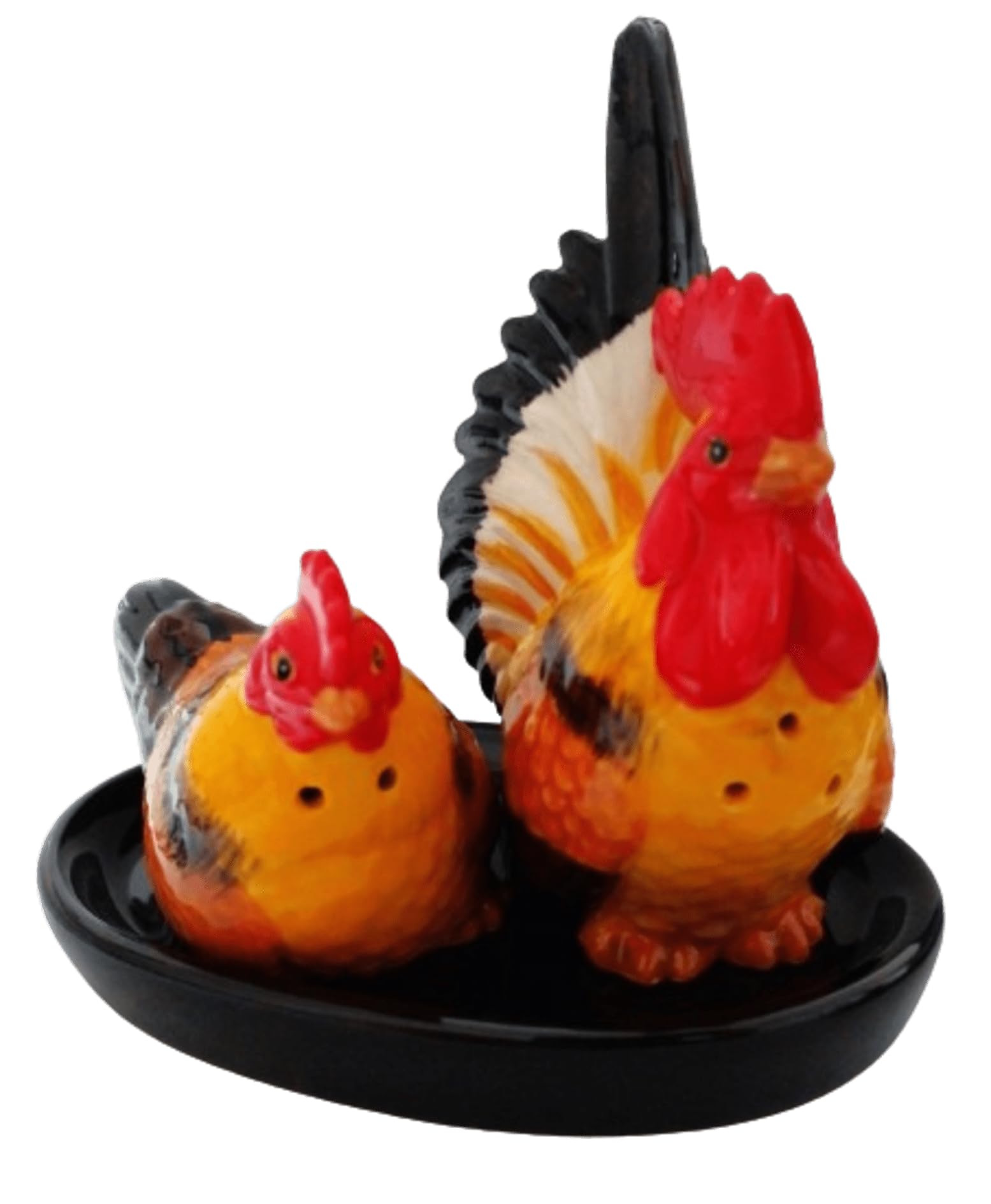 Sel Poivre Mélange Ensemble Motif Poulet/Coq coquetiers cadeau table cuisine/maison ceramique 5 pieces