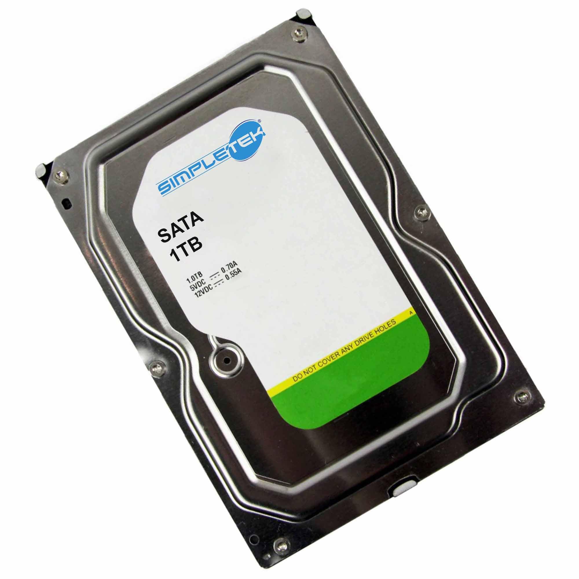 SIMPLETEK - Hard Disk Interno HDD 3.5" SATA 6Gb/s 1TB | 5400 RPM 64MB Cache | Disco Rigido per DVR NVR DVR Archiviazione Dati (Ricondizionato)