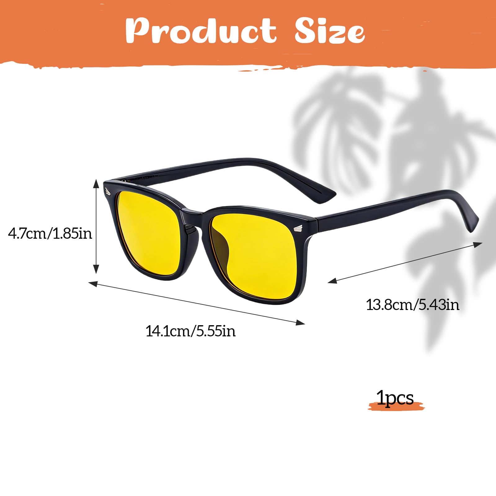 Lunettes de Conduite Nocturne Polarisées - Lunettes Anti-éblouissement pour Hommes et Femmes avec Verres Jaunes, Réduction de Fatigue Visuelle, Protection UV400, Design Élégant et Confortable