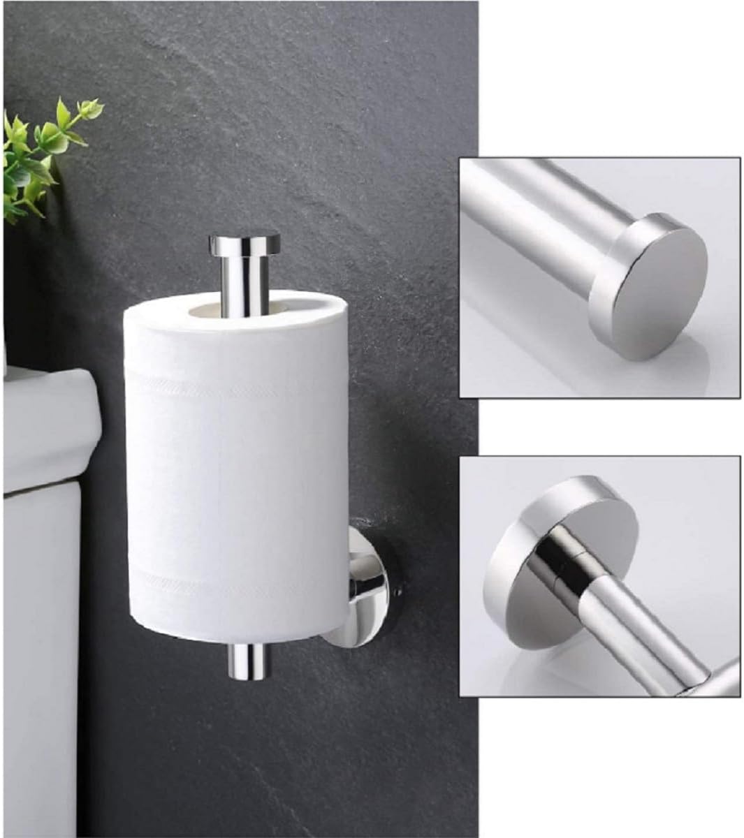 SEIDO Bathroom Toilet Paper Holder w/ 9.6" Hanging Length, 304 Stainless Steel Hand Towel Bar Wall Mount, Kitchen Paper Towel Holder for Bathroom, Hallway, Brushed Nickel, 11 Inch