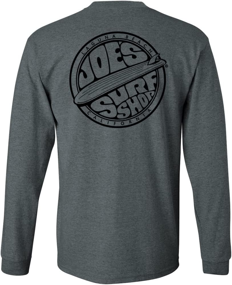 JOES SURF SHOP Men's Fins Up Logo Long Sleeve T-Shirts
