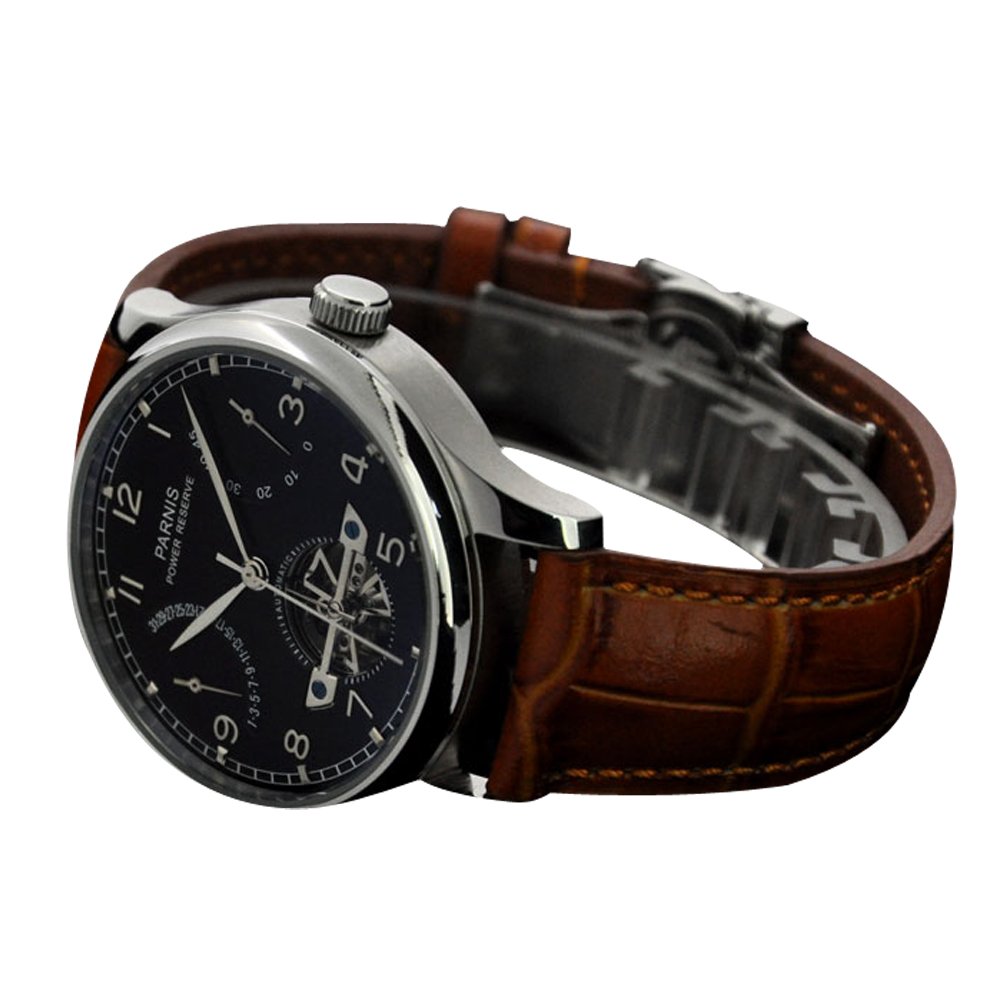 Parniswhatswatch Parnis Luxury Black Power Reserve Chronometer