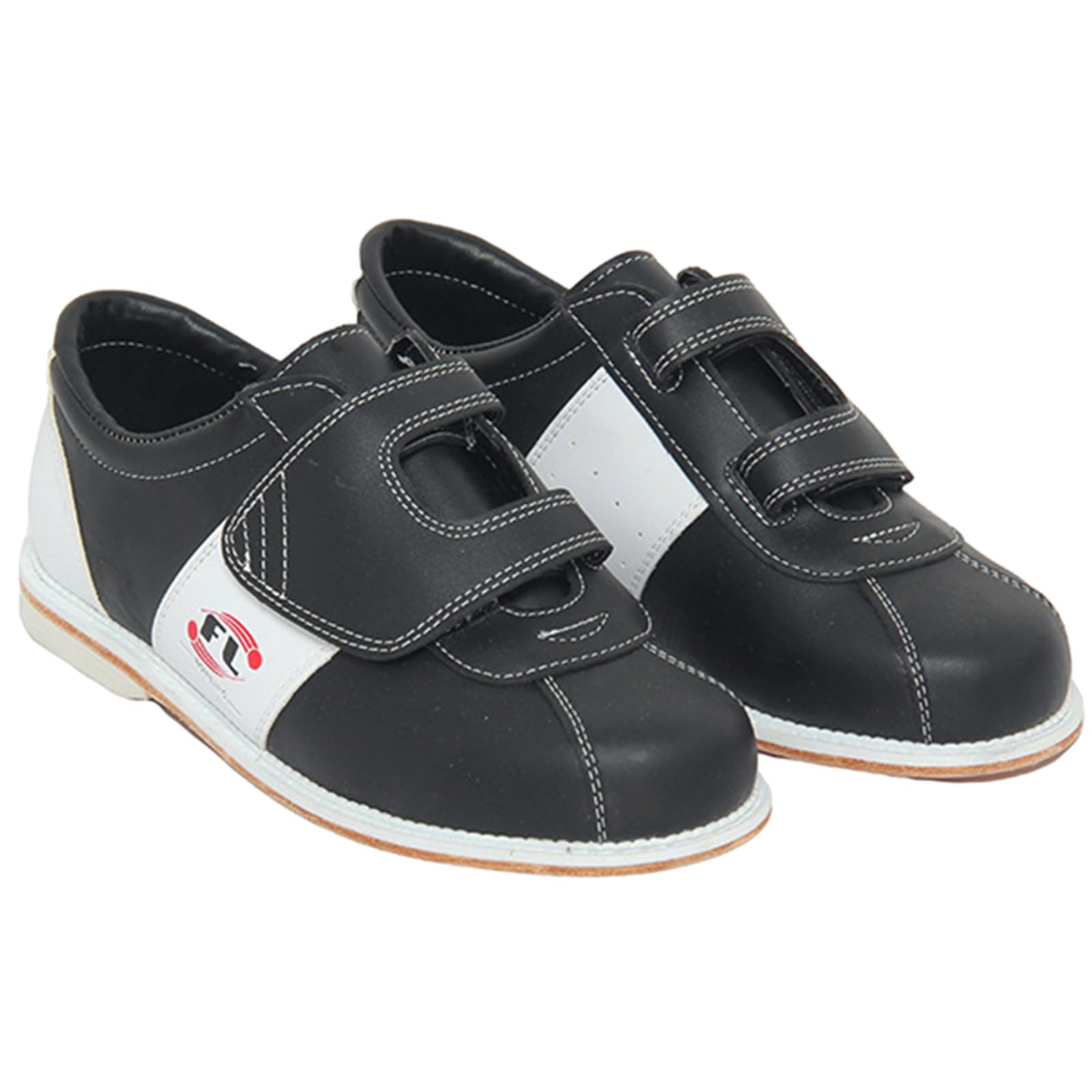 NGARY Bowlingschuhe für Herren aus Leder, bequem, rutschfest, mit Gummisohle